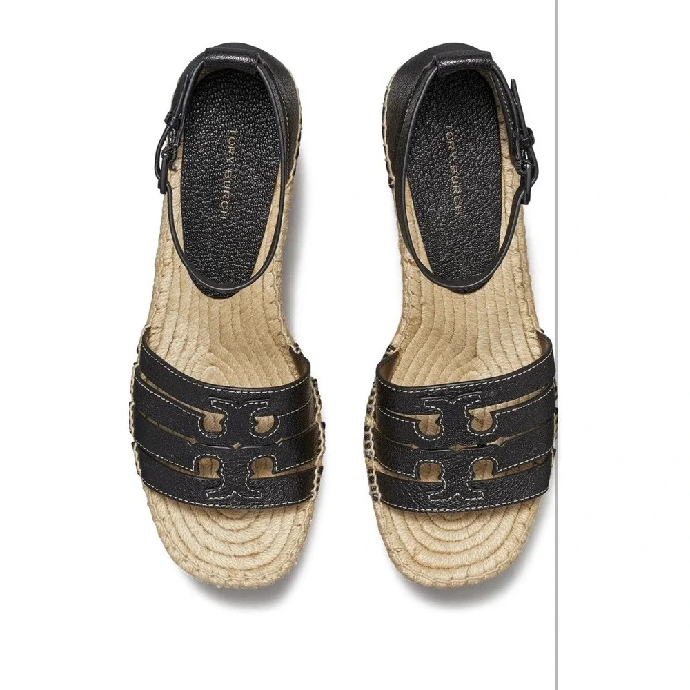 Tory Burch Women's 80 Mm INES Cage Wedge Espadrille Platform NIB